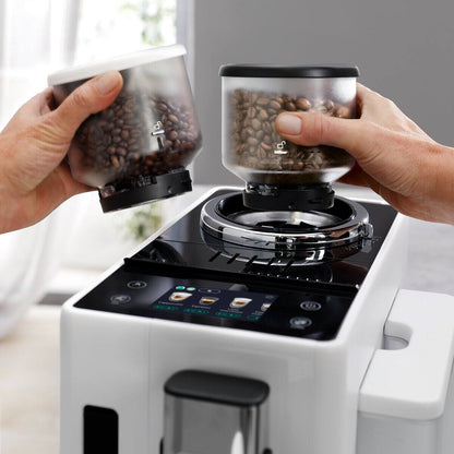 De'Longhi Rivelia — super-automatic espresso machine with two bean hoppers