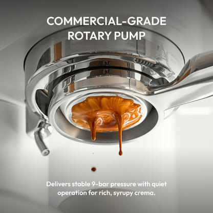 Meraki Espresso Machine — dual boiler with commercial rotary pump